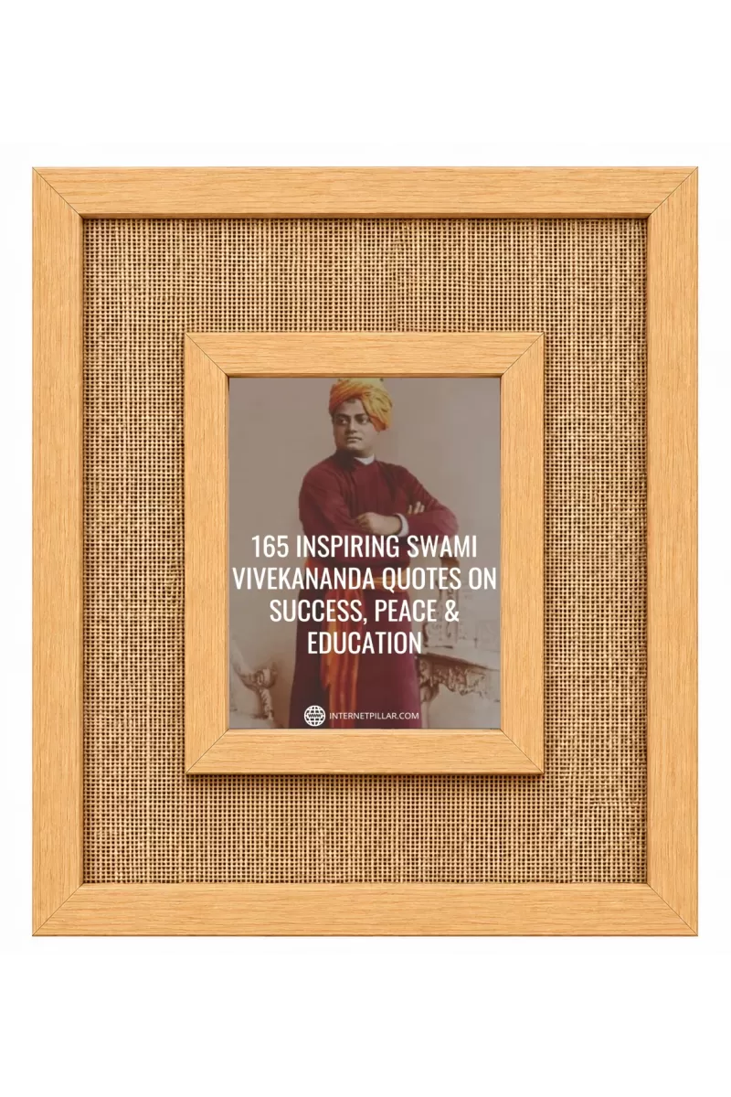 Swami Vivekananda Laminated Jute Wall Photo Frame, 14 X 16 Inch (F174100)