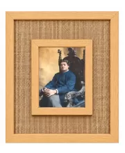 Swami Vivekananda Laminated Jute Wall Photo Frame, 14 X 16 Inch (F174101)