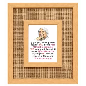 A. P. J. Abdul Kalam Laminated Jute Wall Photo Frame, 14 X 16 Inch (F174102) A. P. J. Abdul Kalam Laminated Jute Wall Photo Frame, 14 X 16 Inch (F174102)