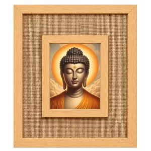 Buddha Laminated Jute Wall Photo Frame, 14 X 16 Inch (F174103) Buddha Laminated Jute Wall Photo Frame, 14 X 16 Inch (F174103)