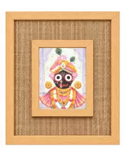 Lord Jagannath Laminated Jute Wall Photo Frame, 14 X 16 Inch (F174105)