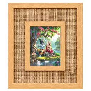 Radha Krishna Laminated Jute Wall Photo Frame, 14 X 16 Inch (F174110) Radha Krishna Laminated Jute Wall Photo Frame, 14 X 16 Inch (F174110)