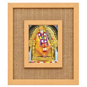 Shirdi Sai Baba Laminated Jute Wall Photo Frame, 14 X 16 Inch (F174111) Shirdi Sai Baba Laminated Jute Wall Photo Frame, 14 X 16 Inch (F174111)