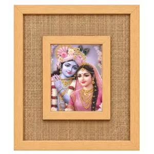 Radha Krishna Laminated Jute Wall Photo Frame, 14 X 16 Inch (F174119) Radha Krishna Laminated Jute Wall Photo Frame, 14 X 16 Inch (F174119)