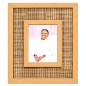 Mata Amritanandamayi Laminated Jute Wall Photo Frame, 14 X 16 Inch (F174123) Mata Amritanandamayi Laminated Jute Wall Photo Frame, 14 X 16 Inch (F174123)