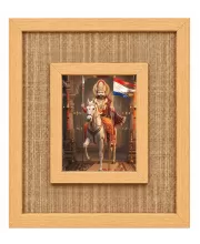 Khatu Shyam Ji Laminated Jute Wall Photo Frame, 14 X 16 Inch (F174127)