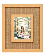 Shree Krishna Laminated Jute Wall Photo Frame, 14 X 16 Inch (F174128)