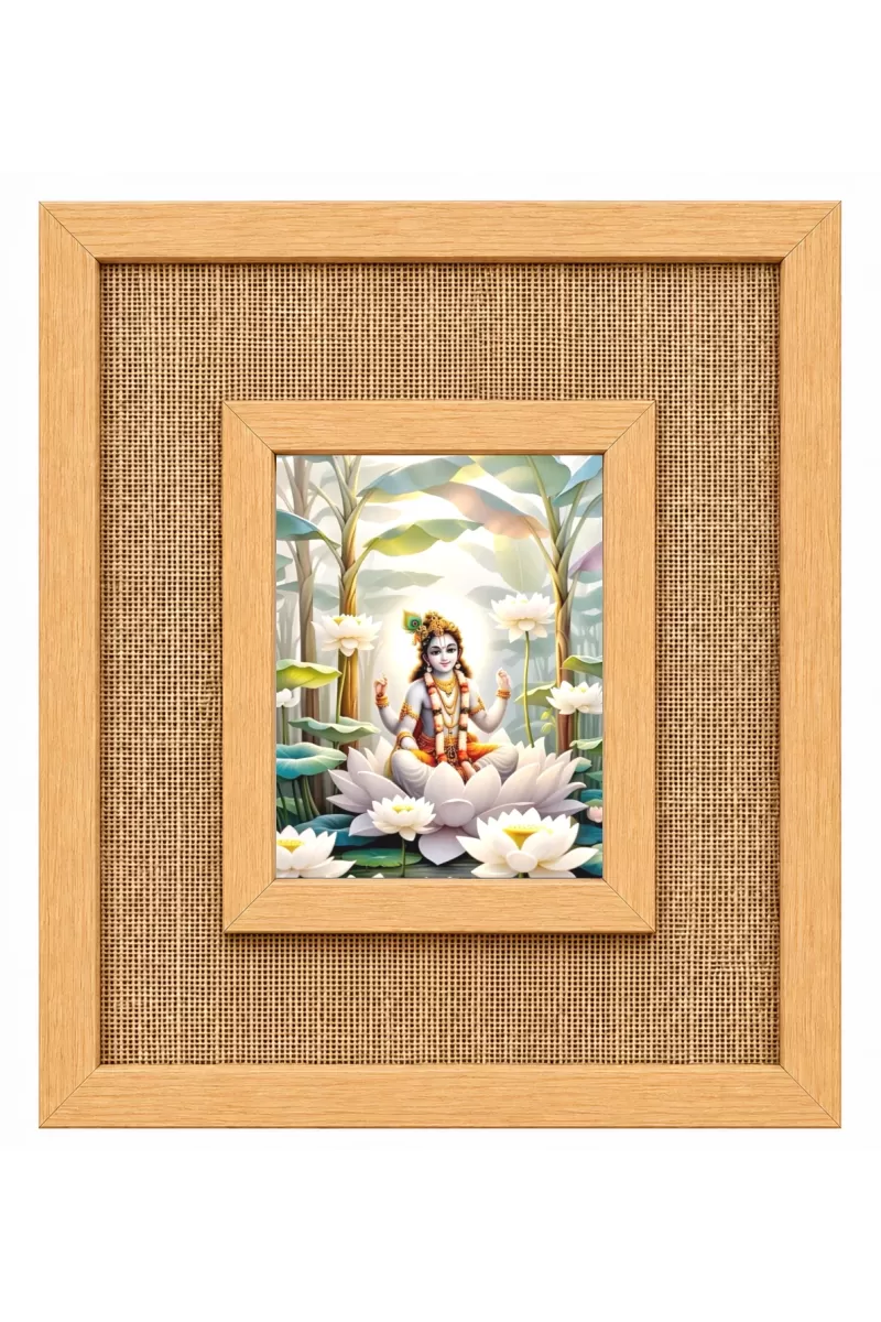 Shree Krishna Laminated Jute Wall Photo Frame, 14 X 16 Inch (F174128)
