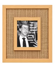 Bill Gates Laminated Jute Wall Photo Frame, 14 X 16 Inch (F174129)