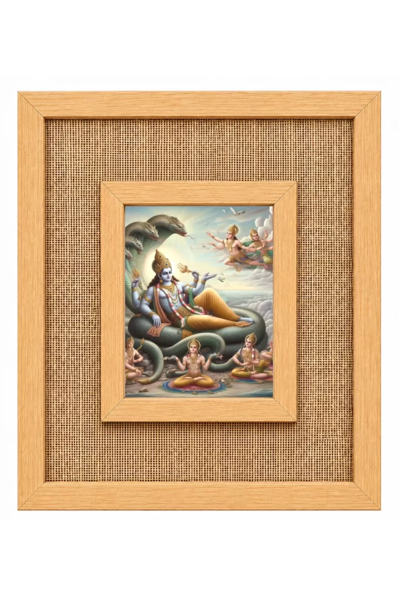 Shree Narayan Laminated Jute Wall Photo Frame, 14 X 16 Inch (F174131)