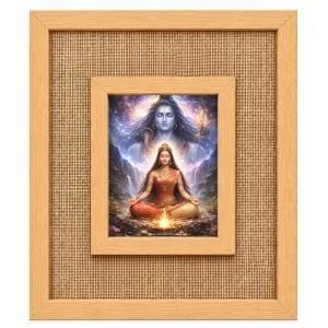 Shiva Parvati Laminated Jute Wall Photo Frame, 14 X 16 Inch (F174139) Shiva Parvati Laminated Jute Wall Photo Frame, 14 X 16 Inch (F174139)