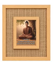 Buddha Laminated Jute Wall Photo Frame, 14 X 16 Inch (F174140)