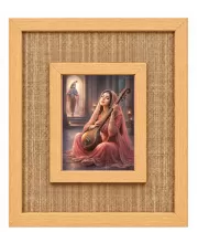 Mirabai Laminated Jute Wall Photo Frame, 14 X 16 Inch (F174141)