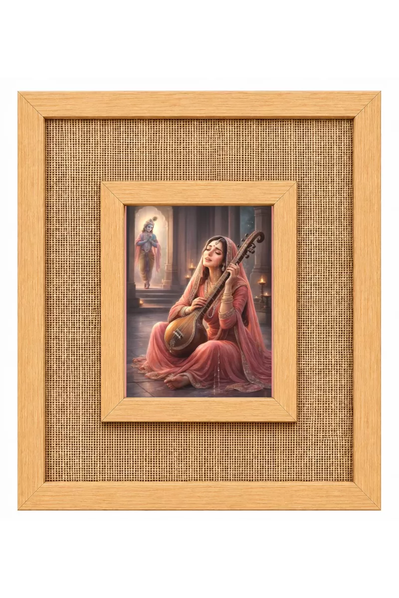 Mirabai Laminated Jute Wall Photo Frame, 14 X 16 Inch (F174141)