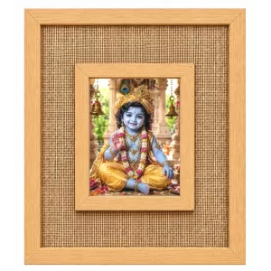 Lord Krishna Laminated Jute Wall Photo Frame, 14 X 16 Inch (F174148) Lord Krishna Laminated Jute Wall Photo Frame, 14 X 16 Inch (F174148)