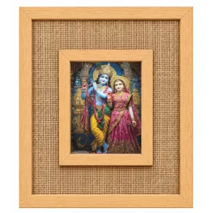 Radha Krishna Laminated Jute Wall Photo Frame, 14 X 16 Inch (F174150) Radha Krishna Laminated Jute Wall Photo Frame, 14 X 16 Inch (F174150)