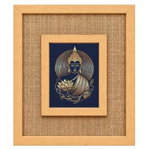 Buddha Laminated Jute Wall Photo Frame, 14 X 16 Inch (F174153) Buddha Laminated Jute Wall Photo Frame, 14 X 16 Inch (F174153)