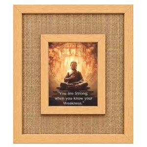 Buddha Laminated Jute Wall Photo Frame, 14 X 16 Inch (F174162) Buddha Laminated Jute Wall Photo Frame, 14 X 16 Inch (F174162)