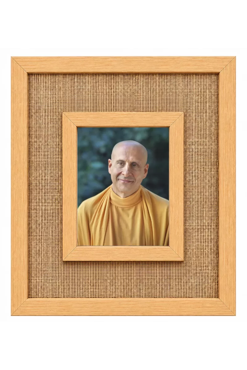Radhanath Swami Laminated Jute Wall Photo Frame, 14 X 16 Inch (F174165)