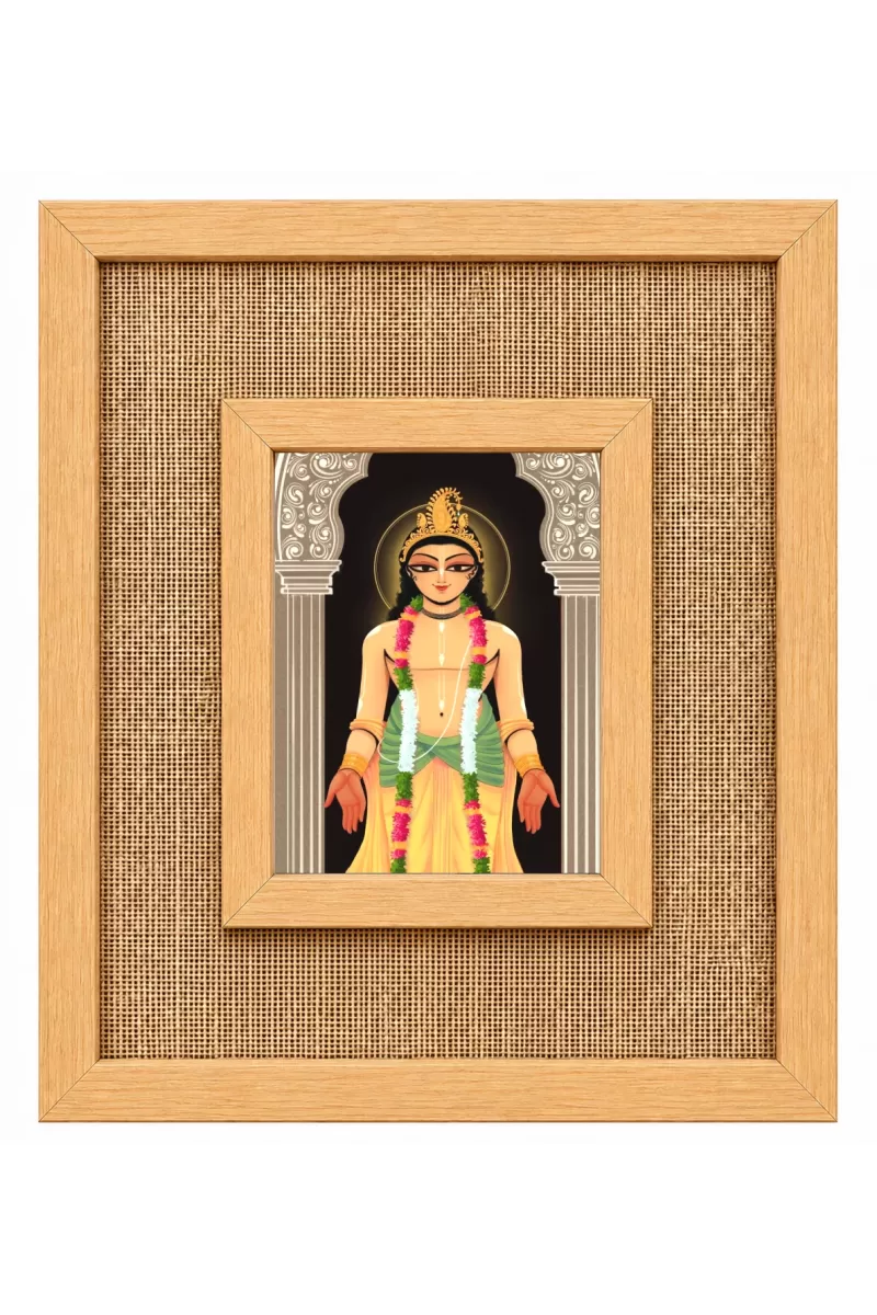 Shree Krishna Laminated Jute Wall Photo Frame, 14 X 16 Inch (F174169)