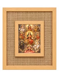 Maa Durga Laminated Jute Wall Photo Frame, 14 X 16 Inch (F174170)