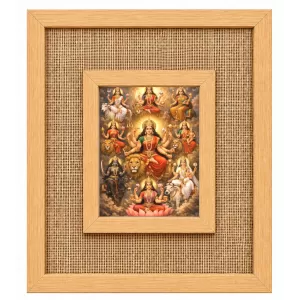 Maa Durga Laminated Jute Wall Photo Frame, 14 X 16 Inch (F174170) Maa Durga Laminated Jute Wall Photo Frame, 14 X 16 Inch (F174170)
