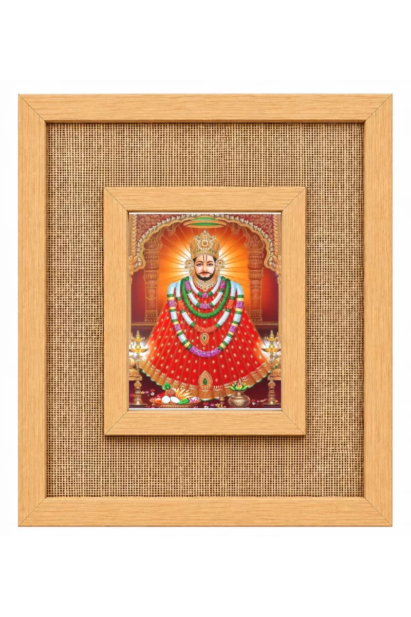 Khatu Shyam Laminated Jute Wall Photo Frame, 14 X 16 Inch (F174172)