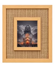 Lord Shiva Laminated Jute Wall Photo Frame, 14 X 16 Inch (F174174)
