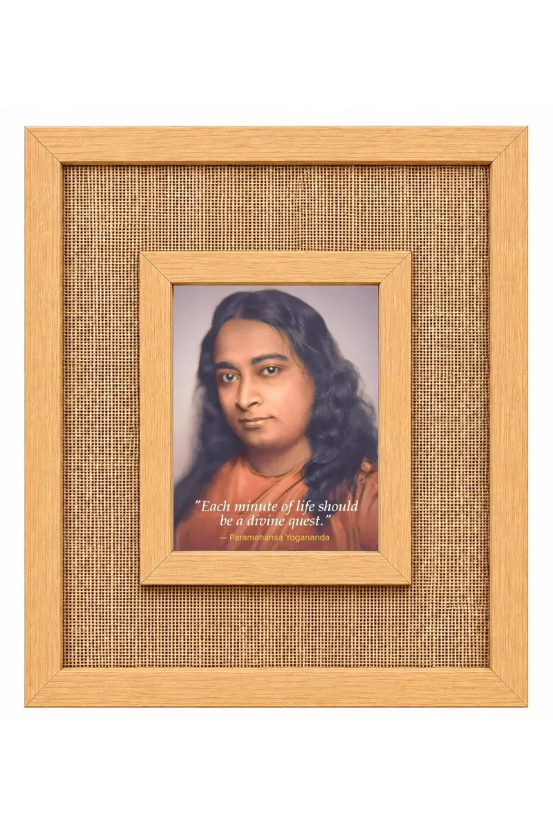 Paramahansa Yogananda Laminated Jute Wall Photo Frame, 14 X 16 Inch (F174182)