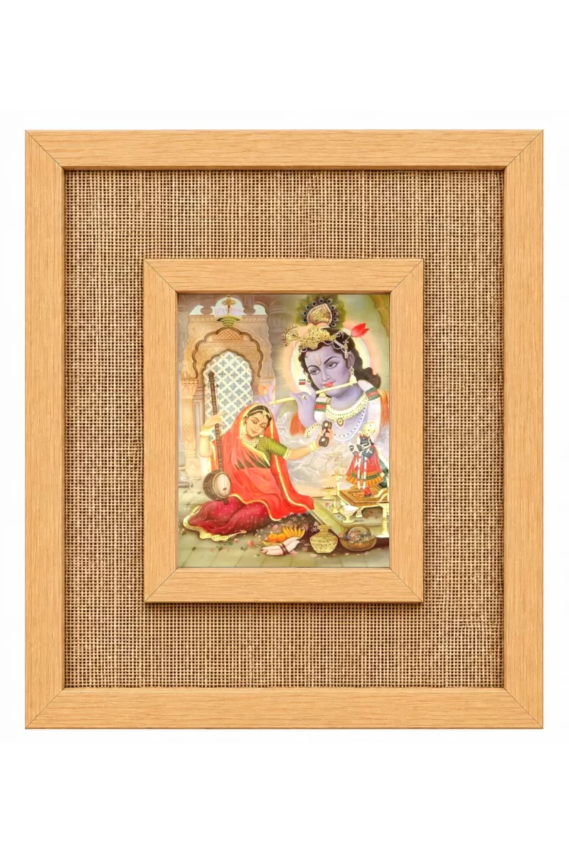 Shree Krishna Laminated Jute Wall Photo Frame, 14 X 16 Inch (F174183)