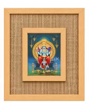 Lord Shani Laminated Jute Wall Photo Frame, 14 X 16 Inch (F174198)