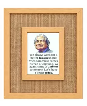 A. P. J. Abdul Kalam Laminated Jute Wall Photo Frame, 14 X 16 Inch (F174201) A. P. J. Abdul Kalam Laminated Jute Wall Photo Frame, 14 X 16 Inch (F174201)