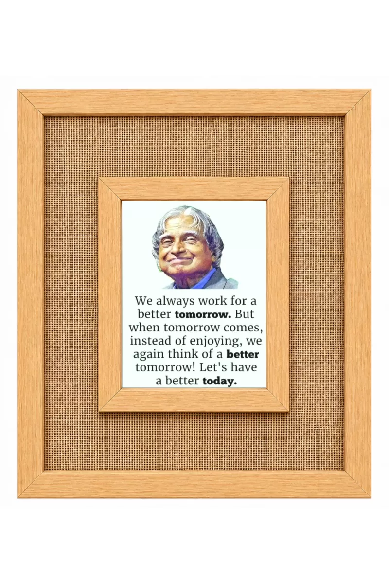 A. P. J. Abdul Kalam Laminated Jute Wall Photo Frame, 14 X 16 Inch (F174201)