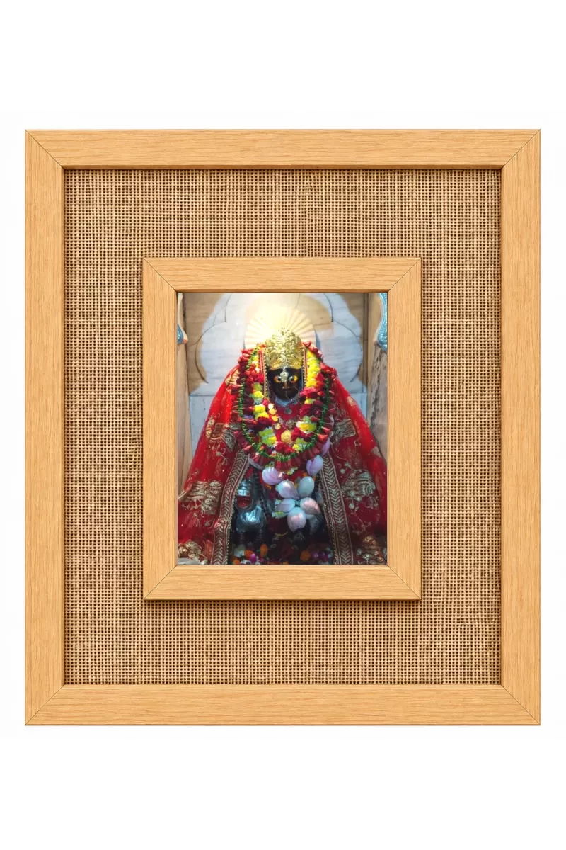 Maa Kaali Laminated Jute Wall Photo Frame, 14 X 16 Inch (F174210)