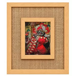 Lord Krishna Laminated Jute Wall Photo Frame, 14 X 16 Inch (F174214) Lord Krishna Laminated Jute Wall Photo Frame, 14 X 16 Inch (F174214)