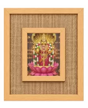 Goddess Lakshmi Laminated Jute Wall Photo Frame, 14 X 16 Inch (F174215)