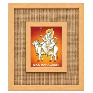 Maa Mahagauri Laminated Jute Wall Photo Frame, 14 X 16 Inch (F174219) Maa Mahagauri Laminated Jute Wall Photo Frame, 14 X 16 Inch (F174219)