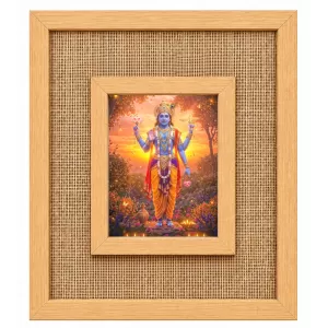 Lord Vishnu Laminated Jute Wall Photo Frame, 14 X 16 Inch (F174220) Lord Vishnu Laminated Jute Wall Photo Frame, 14 X 16 Inch (F174220)