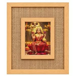 Maa Lakshmi Laminated Jute Wall Photo Frame, 14 X 16 Inch (F174221) Maa Lakshmi Laminated Jute Wall Photo Frame, 14 X 16 Inch (F174221)