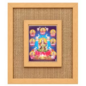 Goddess Astha Lakshmi Laminated Jute Wall Photo Frame, 14 X 16 Inch (F174237) Goddess Astha Lakshmi Laminated Jute Wall Photo Frame, 14 X 16 Inch (F174237)