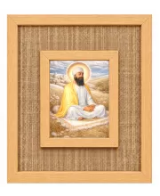 Guru Nanak Ji Laminated Jute Wall Photo Frame, 14 X 16 Inch (F174239)