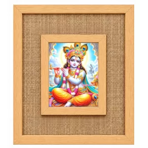 Lord Krishna Laminated Jute Wall Photo Frame, 14 X 16 Inch (F174241) Lord Krishna Laminated Jute Wall Photo Frame, 14 X 16 Inch (F174241)
