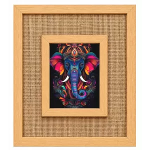 Lord Ganesha Laminated Jute Wall Photo Frame, 14 X 16 Inch (F174242) Lord Ganesha Laminated Jute Wall Photo Frame, 14 X 16 Inch (F174242)