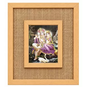 Radha Krishna Laminated Jute Wall Photo Frame, 14 X 16 Inch (F174251) Radha Krishna Laminated Jute Wall Photo Frame, 14 X 16 Inch (F174251)