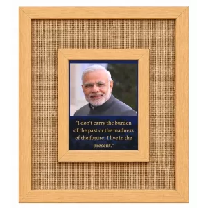Narendra Modi Laminated Jute Wall Photo Frame, 14 X 16 Inch (F174254) Narendra Modi Laminated Jute Wall Photo Frame, 14 X 16 Inch (F174254)