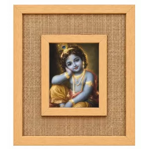 Lord Krishna Laminated Jute Wall Photo Frame, 14 X 16 Inch (F174257) Lord Krishna Laminated Jute Wall Photo Frame, 14 X 16 Inch (F174257)