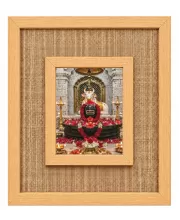 Lord Shiva Laminated Jute Wall Photo Frame, 14 X 16 Inch (F174258)