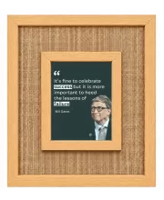 Bill Gates Laminated Jute Wall Photo Frame, 14 X 16 Inch (F174266)