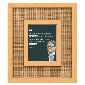 Bill Gates Laminated Jute Wall Photo Frame, 14 X 16 Inch (F174266) Bill Gates Laminated Jute Wall Photo Frame, 14 X 16 Inch (F174266)