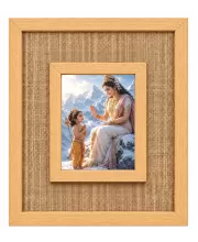 Maa Durga Laminated Jute Wall Photo Frame, 14 X 16 Inch (F174269)